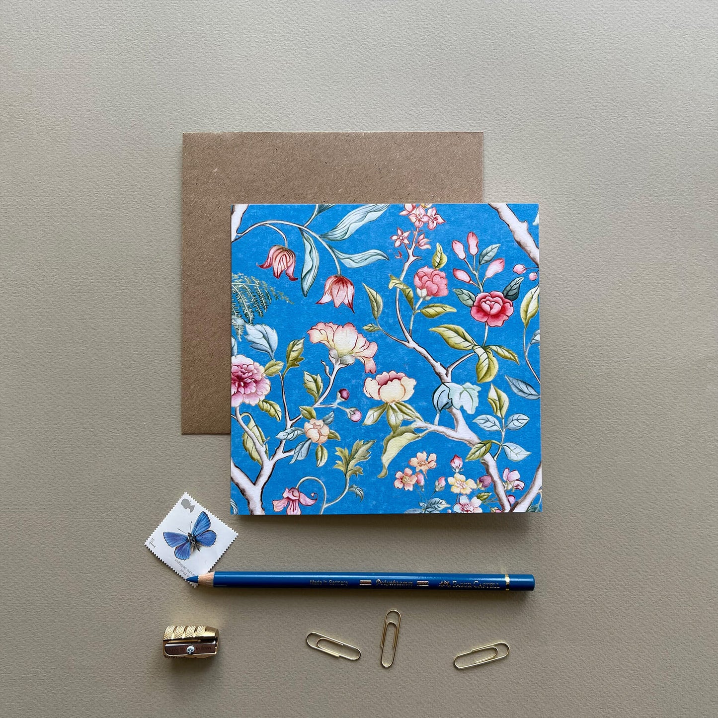 Peony Garden Lapis Card